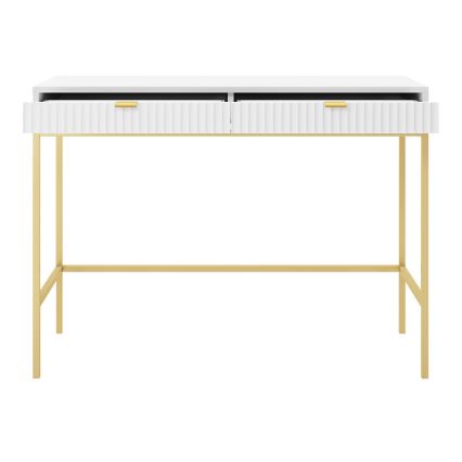 Konsolbord NOVA 77x104 cm hvid/guld