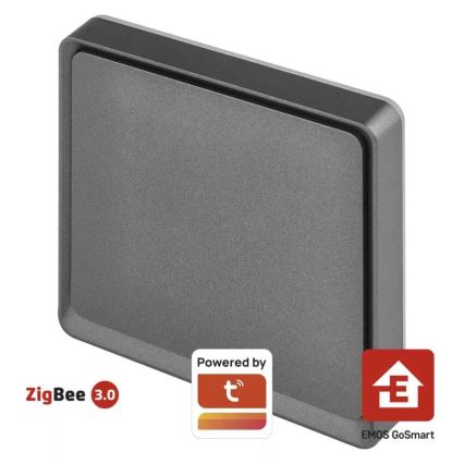 Kontakt 1 knap GoSmart 1xCR2430 Tuya sort