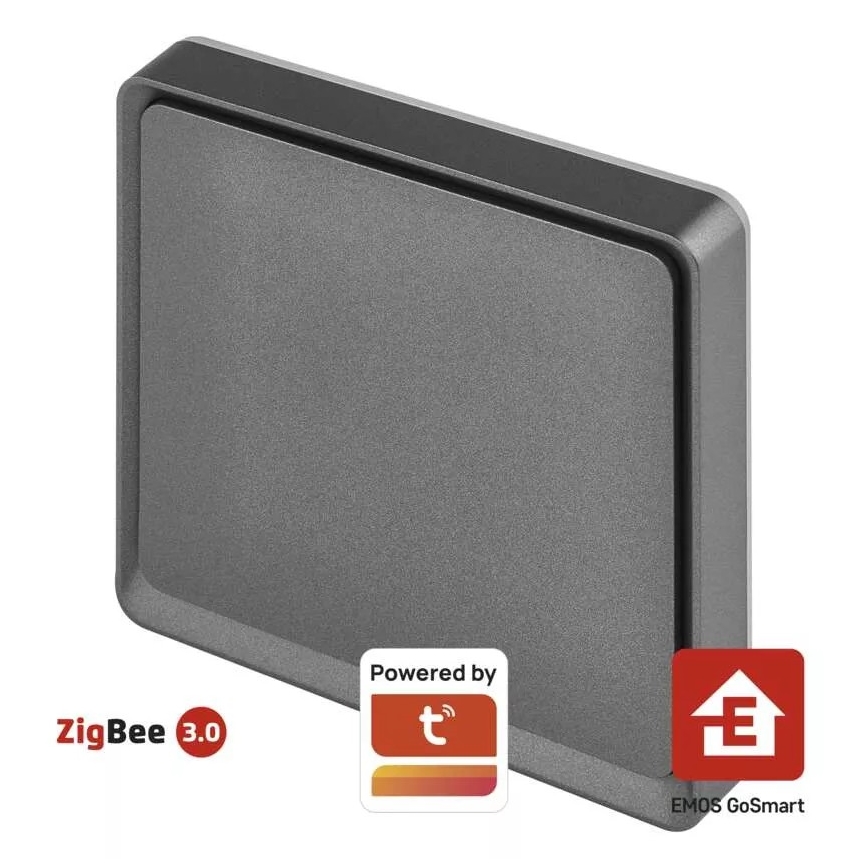 Kontakt 1 knap GoSmart 1xCR2430 Tuya sort