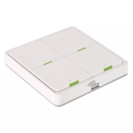 Kontakt 4 knapper GoSmart 1xCR2430 Tuya hvid