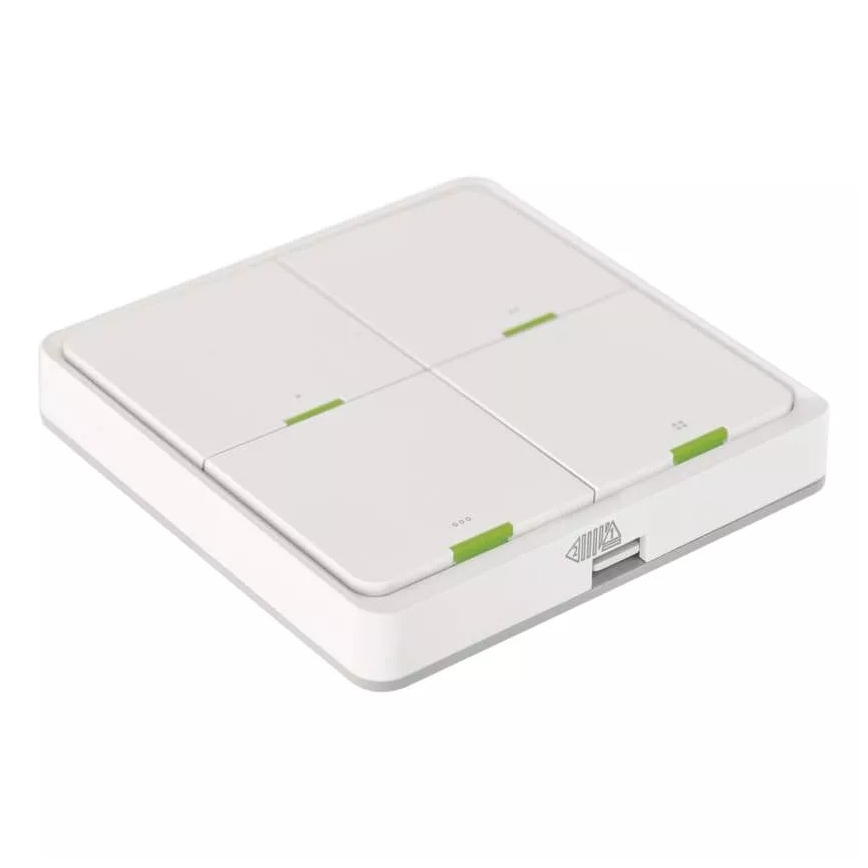 Kontakt 4 knapper GoSmart 1xCR2430 Tuya hvid