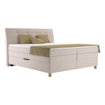 Kontinentalseng med madras BEA 180x200 cm beige
