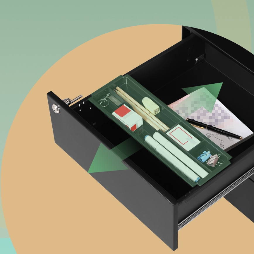 Kontorskuffemodul SECURIO, sort