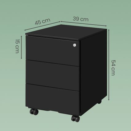 Kontorskuffemodul SECURIO, sort