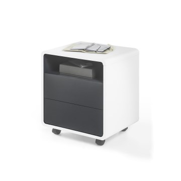 Kontorskuffemodul TEO hvid/antracit