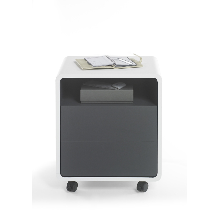 Kontorskuffemodul TEO hvid/antracit