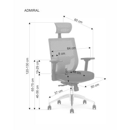 Kontorstol ELMIR sort/grå