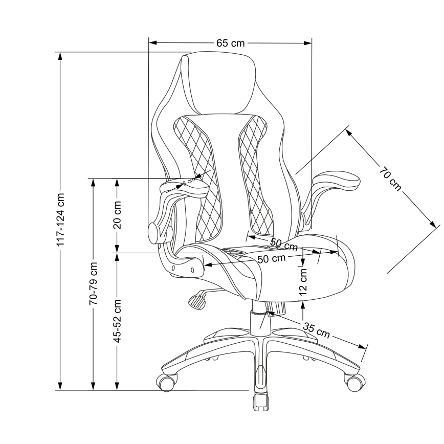 Kontorstol HAME sort/grå