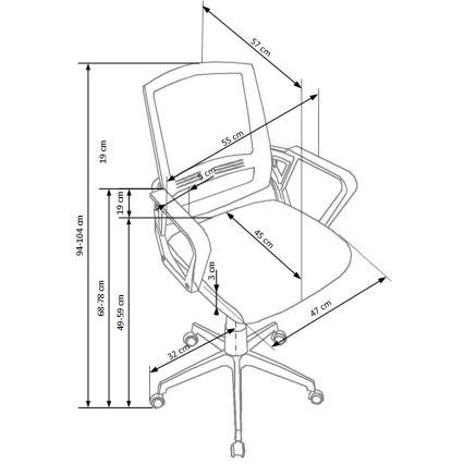 Kontorstol RIMAQ hvid