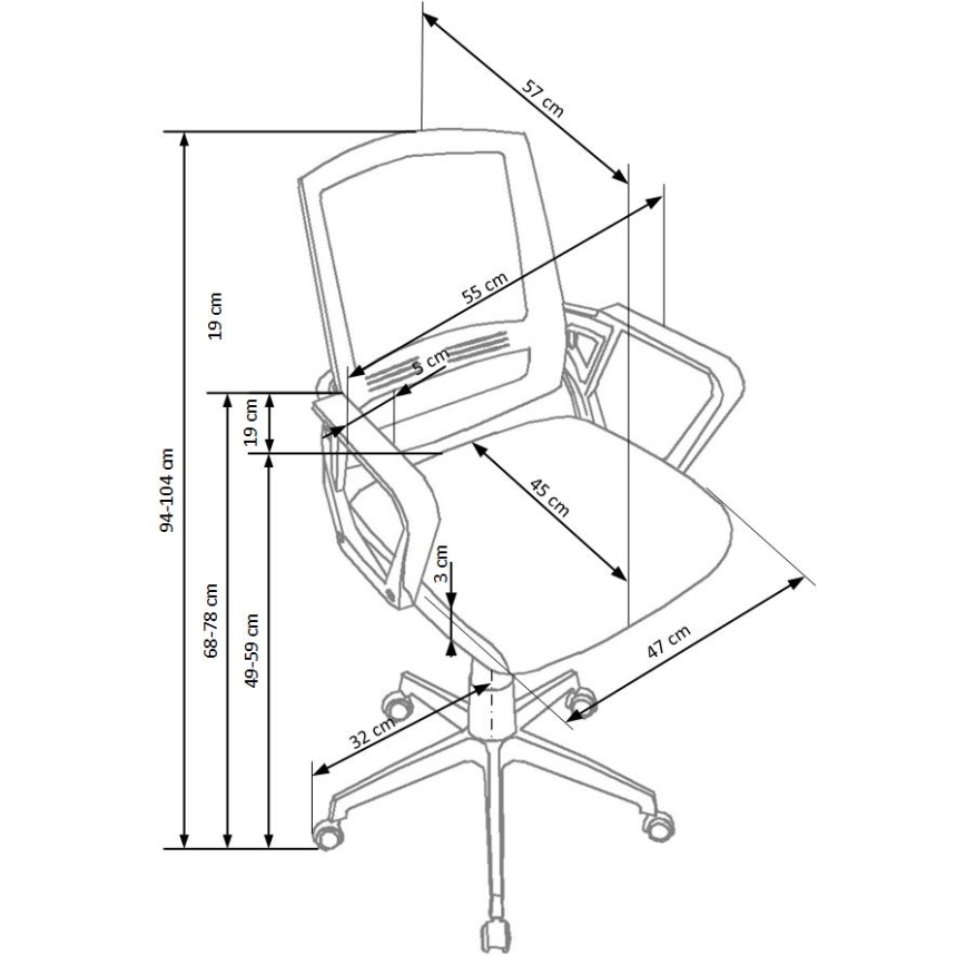 Kontorstol RIMAQ hvid