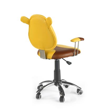 Kontorstol TEDDY brun/gul
