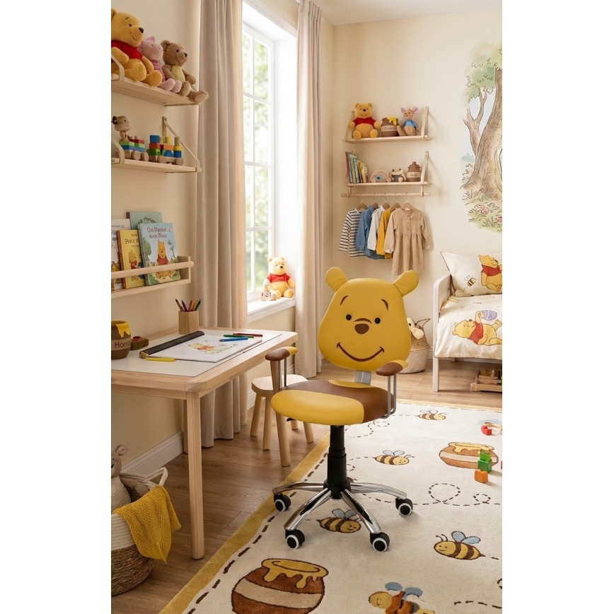 Kontorstol TEDDY brun/gul