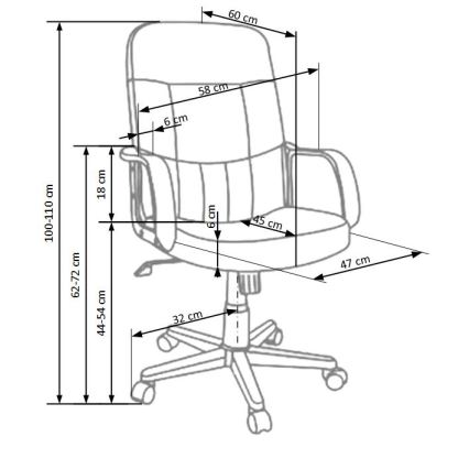 Kontorstol ZIRUQ, sort