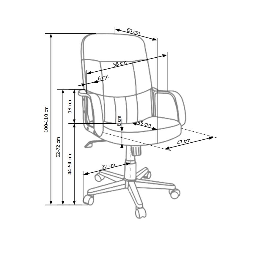 Kontorstol ZIRUQ, sort