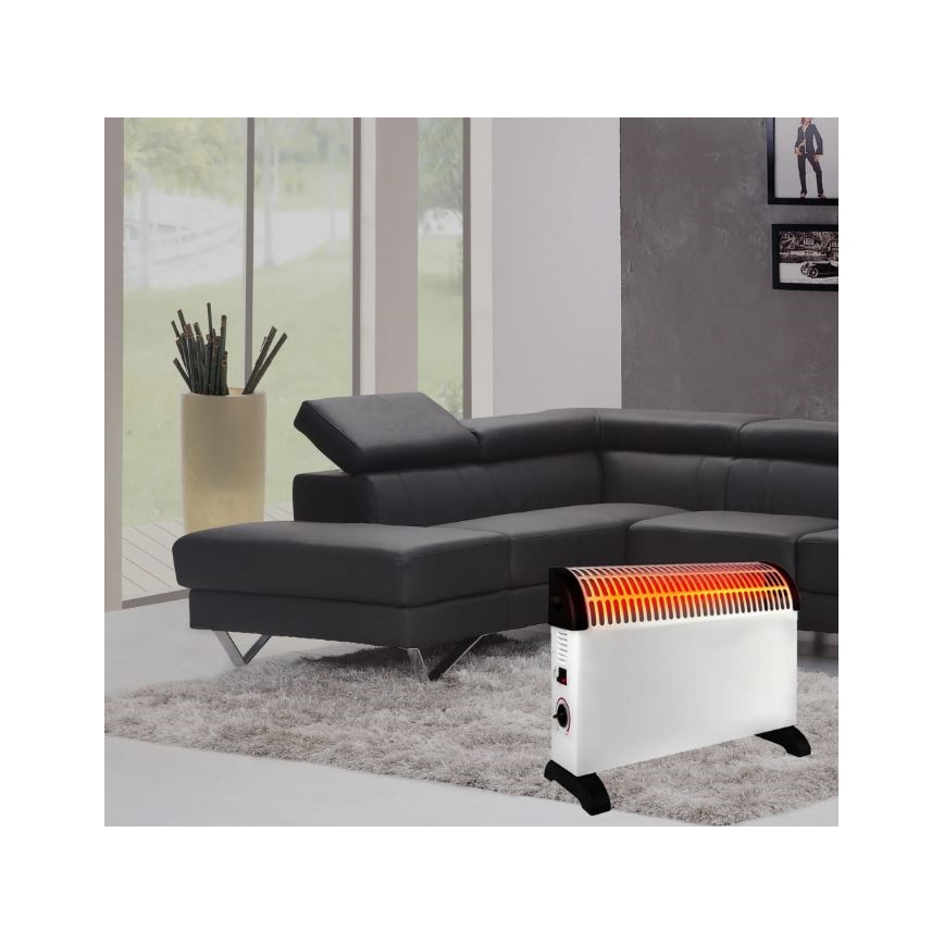 Konvektionsradiator 750/1250/2000W termostat