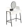 Kosmetikbord AGNES 120x80 cm hvid/sort