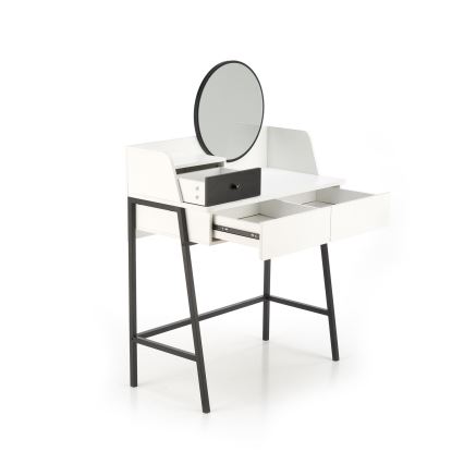Kosmetikbord AGNES 120x80 cm hvid/sort