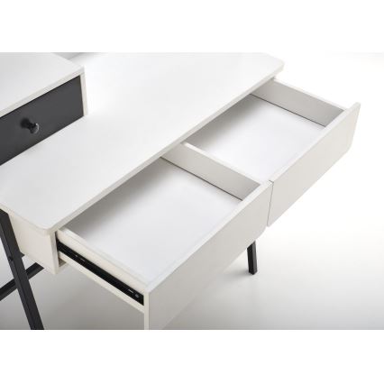 Kosmetikbord AGNES 120x80 cm hvid/sort
