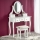 Kosmetikbord SARA 80x130 cm + stool 45x37 cm hvid