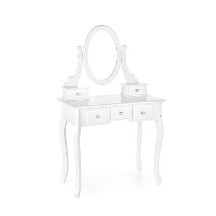 Kosmetikbord SARA 80x130 cm + stool 45x37 cm hvid