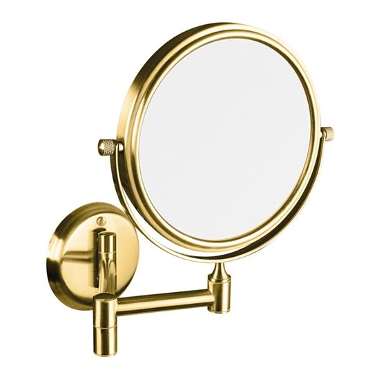 Kosmetikspejl 18x25 cm rustfrit stål/guldfarvet
