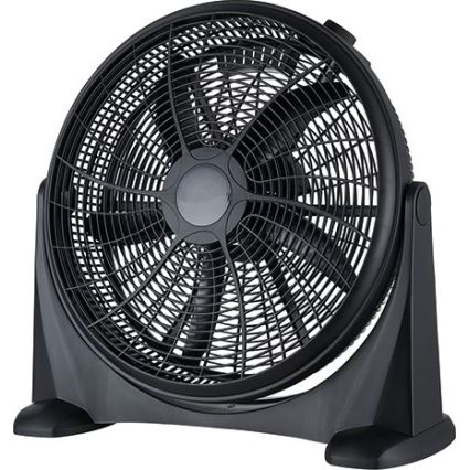Kraftfuld gulvventilator 100 W/230 V, Ø 50 cm, sort