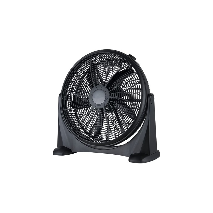 Kraftfuld gulvventilator 100 W/230 V, Ø 50 cm, sort
