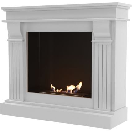 Kratki - BIO pejs 97,9x115 cm 3 kW hvid