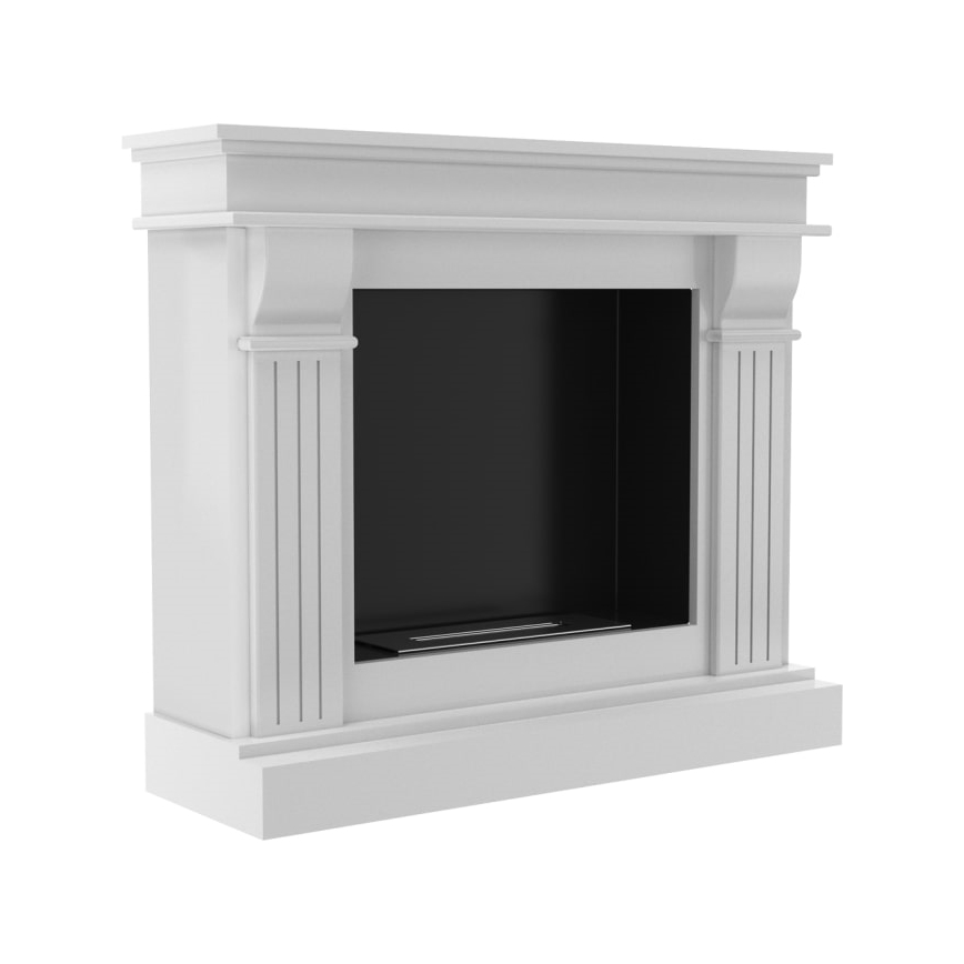 Kratki - BIO pejs 97,9x115 cm 3 kW hvid