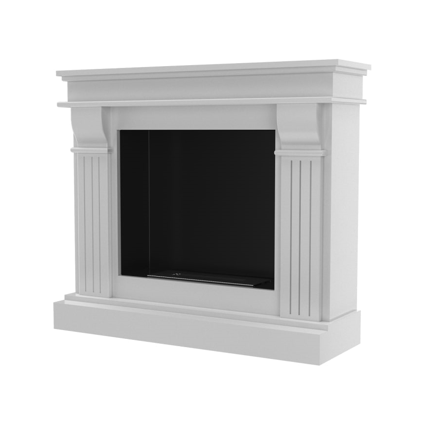 Kratki - BIO pejs 97,9x115 cm 3 kW hvid