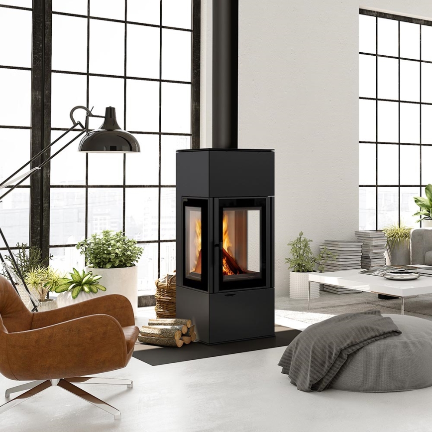 Kratki - Brændeovnsstålovn 8 kW 150 mm