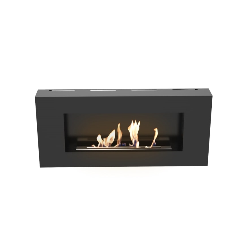 Kratki - Vægmonteret BIO pejs 40x90 cm 1,5 kW sort