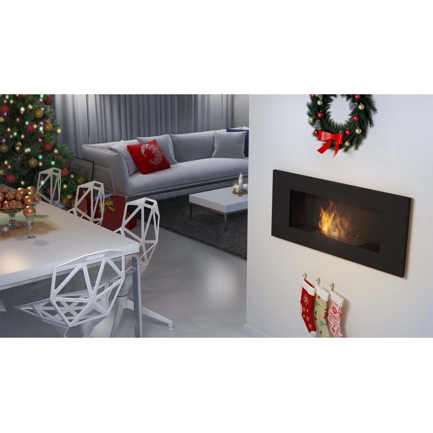Kratki - Indbygget biopejs 40x90 cm 2kW sort