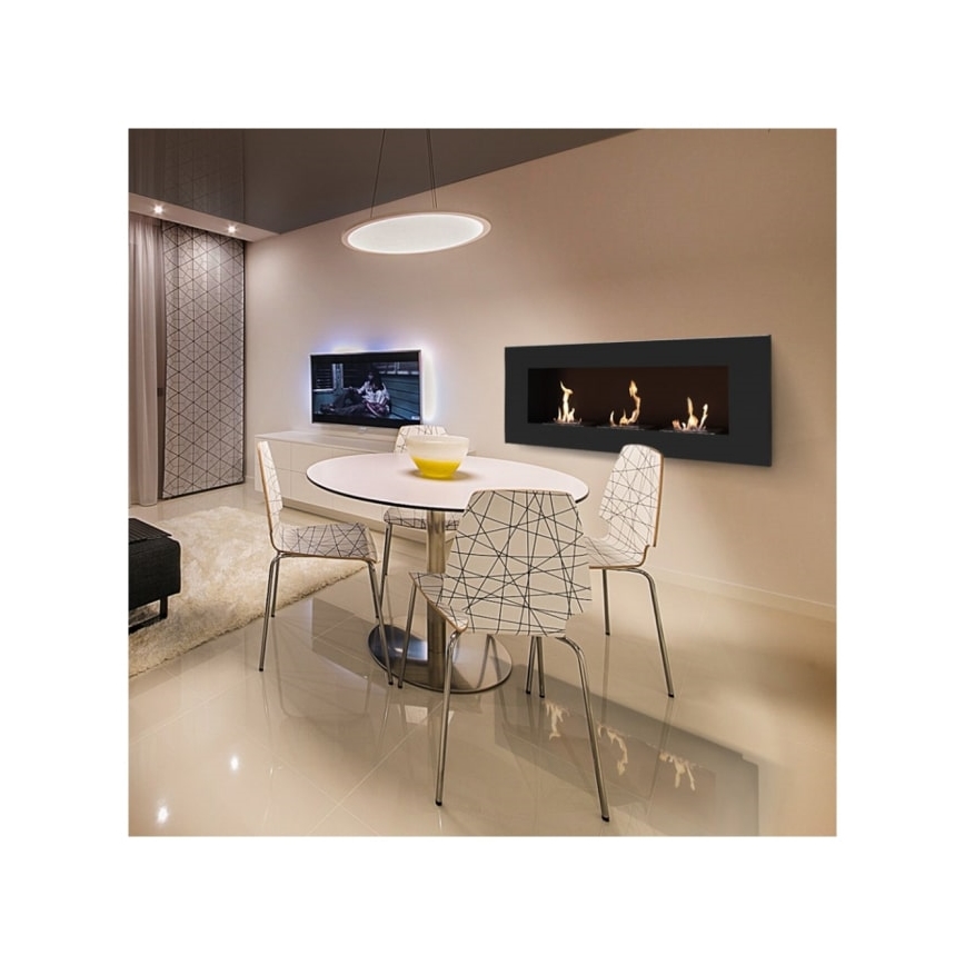 Kratki - Indbygget biopejs 40x120 cm 3x1,1kW sort