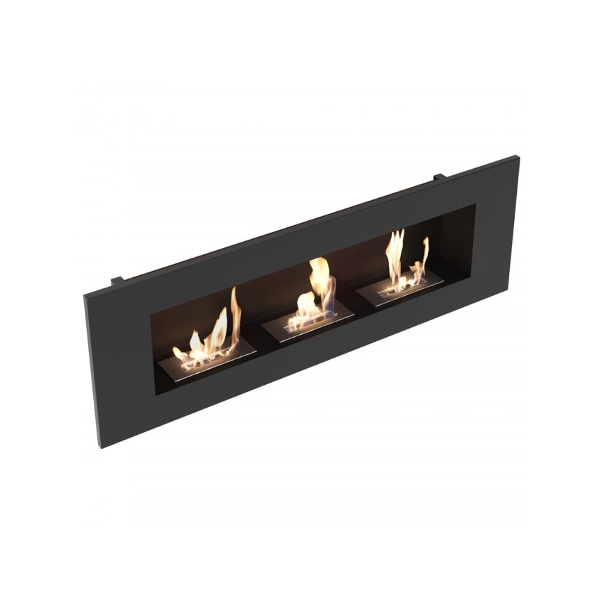 Kratki - Indbygget biopejs 40x120 cm 3x1,1kW sort