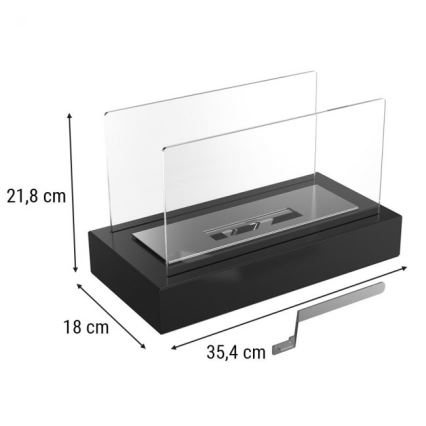 Kratki - Biopejs 21,8x35,4 cm 1kW sort