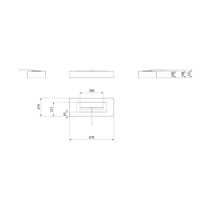 Kratki - Biopejs 10x67 cm 3kW sort