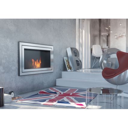 Kratki - Indbygget Biopejs 65x180 cm 3x2,5kW skinnende krom