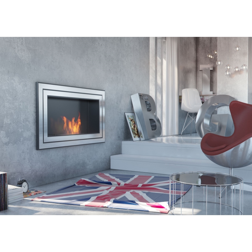 Kratki - Indbygget Biopejs 65x180 cm 3x2,5kW skinnende krom