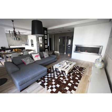 Kratki - Indbygget Biopejs 65x180 cm 3x2,5kW skinnende krom