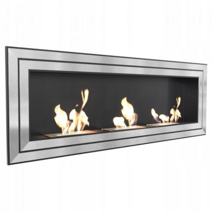 Kratki - Indbygget Biopejs 65x180 cm 3x2,5kW skinnende krom