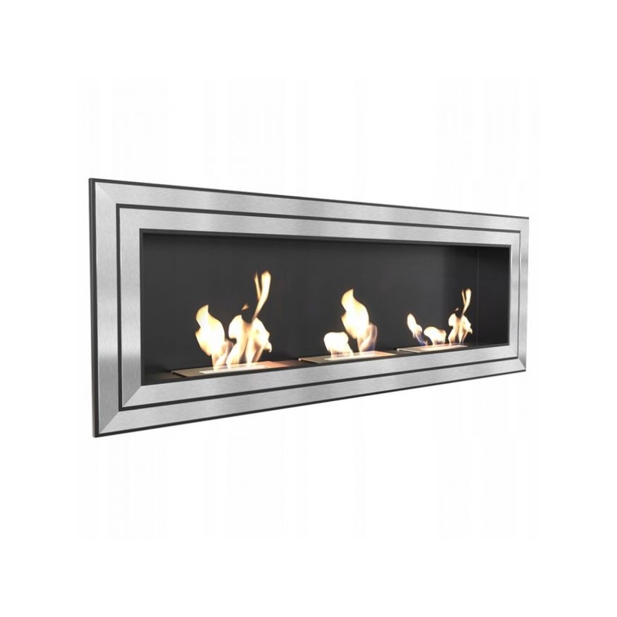 Kratki - Indbygget Biopejs 65x180 cm 3x2,5kW skinnende krom