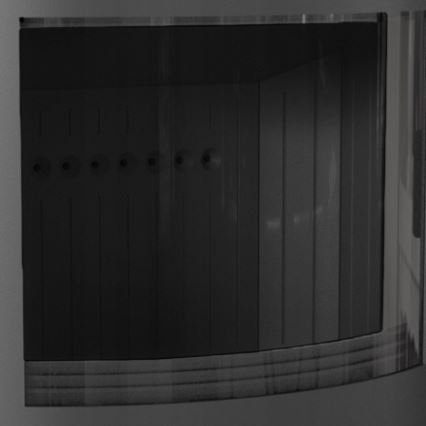 Kratki - Brændeovnsstålpejs med automatisk dørlukning 10 kW 150 mm sort