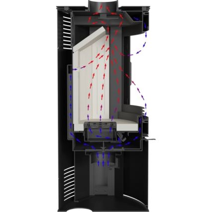 Kratki - Pejs stål 10kW 150mm hvid