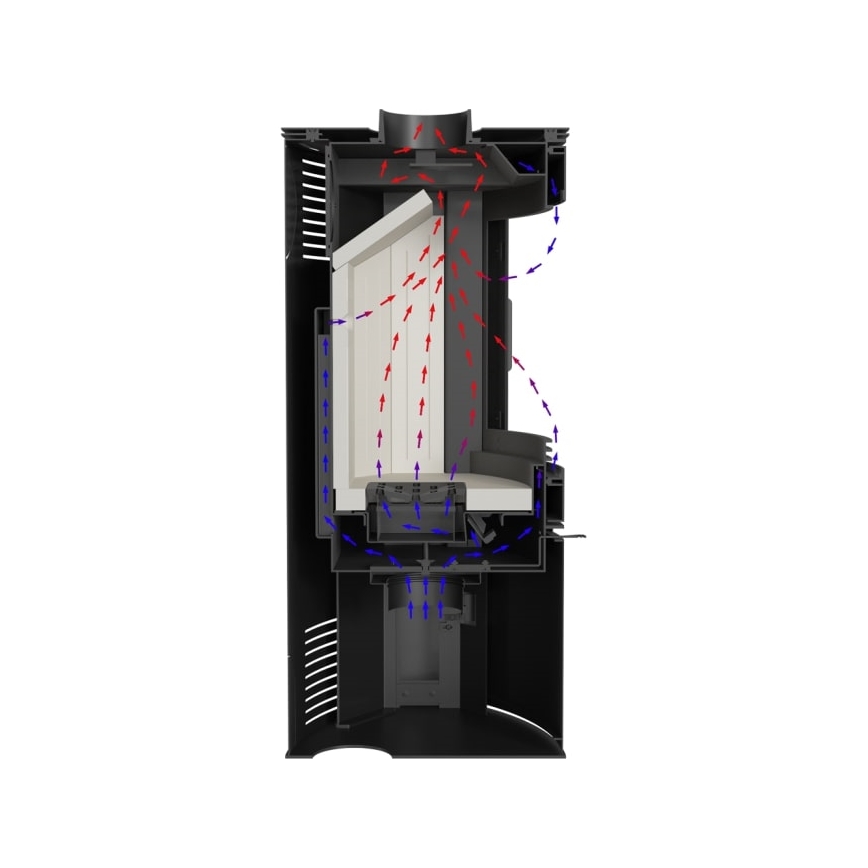 Kratki - Pejs stål 10kW 150mm
