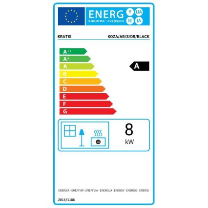 Kratki - Brændeovnsstålovn 8 kW 150 mm