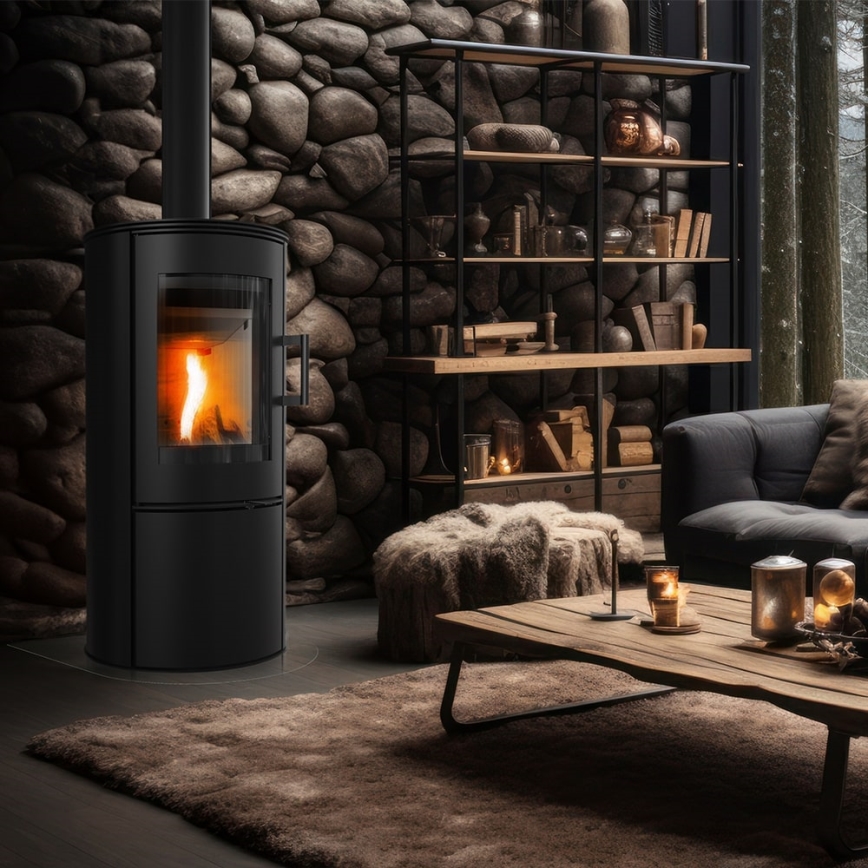 Kratki - Brændeovn 8kW 150 mm stål