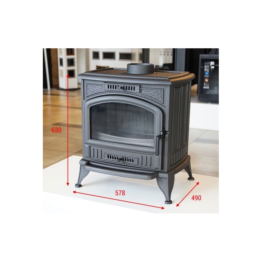 Kratki - Pejs 8kW 150 mm støbejern