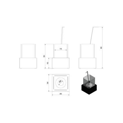 Kratki - Biopejs 35,3x25 cm 1kW sort