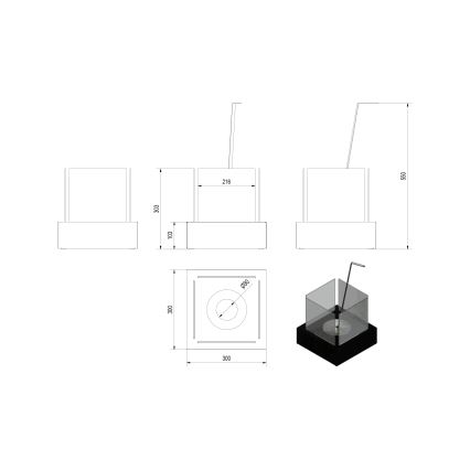 Kratki - Biopejs 30,3x30 cm 1kW hvid